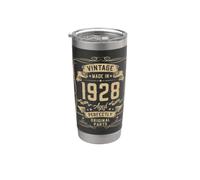 Vintage 1928 98yr 98th Birthday Gifts for Men 98 Years Old Gobelet isotherme en acier inoxydable double paroi