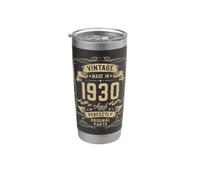 Vintage 1930 96yr 96th Birthday Gifts for Men 96 Years Old Gobelet isotherme en acier inoxydable double paroi