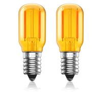 Vintage Ampoule LED 1W E14 Blanc Chaud 2000K,T22 Ampoule Petit Culot à Vis Ambrée,Ampoule LED Couleur Faible Luminosité,Equivalent 10W,Ampoule à Filament LED E14,Non Dimmable,Lot de 2(φ21,8 x 57,8 mm)