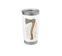 Vintage Axe Throwing Lumberjack Hatchet Gobelet isotherme en acier inoxydable double paroi