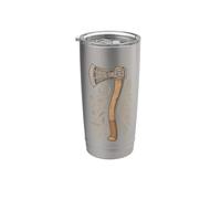 Vintage Axe Throwing Lumberjack Hatchet Gobelet isotherme en acier inoxydable double paroi