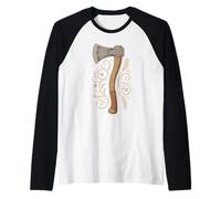 Vintage Axe Throwing Lumberjack Hatchet Manche Raglan