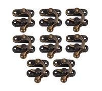 Vintage Cadenas Loquet Crochet Cornes Bronze Fer Cadenas à Anse Longue pour Bijoux Lot de 8