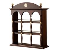 Vintage Coffee Mug Display Rack, Wooden Cup Shelf, 9 Grid Display Case, for Living Room Kitchen Office Commercial