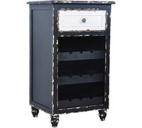 Vintage étagère à vin MDF bois armoire tiroir salon mauvais rangement B421367