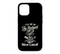Vintage I'll Be in The Backyard Charcoal Grill Master Coque pour iPhone 12/12 Pro
