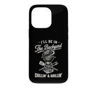 Vintage I'll Be in The Backyard Charcoal Grill Master Coque pour iPhone 13 Pro