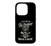 Vintage I'll Be in The Backyard Charcoal Grill Master Coque pour iPhone 14 Pro
