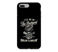 Vintage I'll Be in The Backyard Charcoal Grill Master Coque pour iPhone 7 Plus/8 Plus