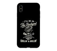Vintage I'll Be in The Backyard Charcoal Grill Master Coque pour iPhone XS Max