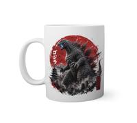 Vintage Japanese Godzila Great Wave Tasse Blanche Nouveauté Drôle Pour Thé au Café 330ml