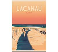 Vintage Lacanau Art Imprimer Rétro Mur Art Toile Affiche Chambre Décoration Accueil Décoration Sans cadre 30x45cm