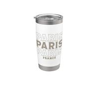 Vintage Paris, France Gobelet isotherme en acier inoxydable double paroi