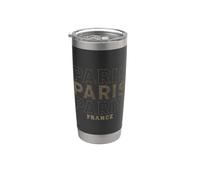 Vintage Paris, France Gobelet isotherme en acier inoxydable double paroi