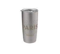 Vintage Paris, France Gobelet isotherme en acier inoxydable double paroi