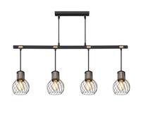 VINTAGE Pendule Plafonnier Beam Salle À Manger Treillis Lampe Suspendue NOIR-OR
