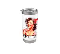 Vintage Pin-Up Girl x Pretty Girl Années 1950 Gobelet isotherme en acier inoxydable double paroi