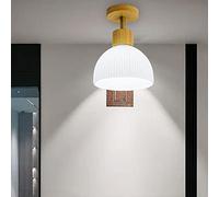Vintage Plafonnier Industriel en Suspensions Lustres Abat-Jour Verre Design Luminaire E27 Lampe de Plafond pour Chambre Café Restaurent Entrée Couloir (A)