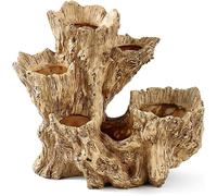 Vintage Pots de Fleurs, Planteur Arbre Imitation Stump Racine Bois Flowerpot pour Succulentes Pots de Fleurs Bonsai Décor