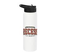 Vintage Recess School Break Est Whenever Design Stainless Steel Insulated Water Bottle