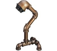 Vintage Robot Industriel Lumière Conduite d'eau Steampunk Bureau Lampe de table Chambre E27