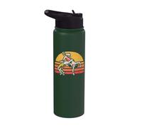 Vintage Wrestling Graphic Two Wrestlers and Sun Stainless Steel Insulated Water Bottle