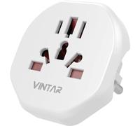 VINTAR 1 Pièces Adaptateur Universel pour Prise France Europe | Adaptateur pour Prises UK Anglaise et USA Américaine vers FR, Compatible avec Canada, Chine, Australie, Italie, Suisse, Blanc