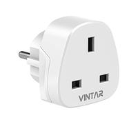 VINTAR 1PC Adaptateur de Prise UK vers Europe Rond 3 Broches à 2 Broches Type G à Type C E F pour Allemagne Espagne France Italie Pays-Bas Grèce et Asie