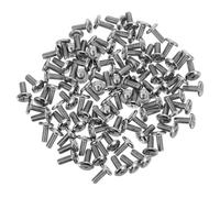 VINTORKY 100 Vis à Tête Fraisée en Acier au Carbone Placage Nickel, 100pcs, Vis à Bois Robustes pour Fixation Meuble et Charnières de Placard