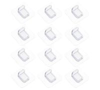 VINTORKY 12pcs Clips D'étagère en Acrylique pour Armoires et Placards, Support sans Perçage, Goupilles de Séparation Robustes 6x6cm pour Rangement Facile