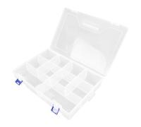 VINTORKY 1pièce Boîte de Rangement Compartimentée Transparente Cases PVC Léger pour Accessoires Pratique pour Maison et Boutique