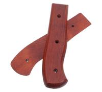 VINTORKY 2 Ensembles Manche en Bois pour Couteau Cuisine Poignée de Remplacement Antidérapante Marron avec Écrous pour Couteau Cuisine et Usage Domestique
