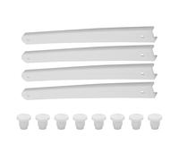 VINTORKY 2 Jeux de Rails Coulissants Guides Flexibles en Plastique Blanc pour Tiroirs Adaptés aux Placards et Coiffeuses
