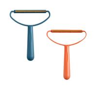 VINTORKY 2 Pièces Mini Dispositif Portable pour Enlever Poils et Bouloches Outil Léger pour Vêtements, Literie, Canapé et Voiture Lot de Bleu et Orange