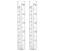 VINTORKY 2 Pièces Pluviomètre Tube de Verre de Remplacement | Mesure Précise des Précipitations, Lecture Visuelle Claire, Usage Patio et Écoles, Pièce Élégante