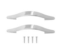 VINTORKY 2 Pièces Poignée de Traction en Acier Inoxydable 6 Pouces | Finition Argentée Polie, Surface Lisse, Style Vintage Moderne, pour Tiroir, Armoire et Coffret en Bois