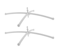 VINTORKY 2 Pièces Support Mobile en Croix pour Lit Bébé, Plastique Blanc, Structure