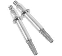 VINTORKY 2pcs Pierre à Aiguiser pour Tronçonneuse en Corindon Argenté, Outil Léger pour Affûtage et Polissage Précis de Chaîne de Tronçonneuse en Fer