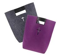VINTORKY 2pcs Sacoche pour Bible en Feutre Réutilisable Forte Capacité de Charge, Grosse Pochette Élégante Polyvalente pour Rangement à Domicile ou Bureau