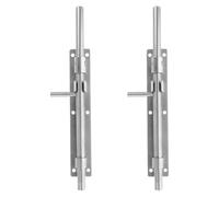 VINTORKY 2pièces Loquet de Porte Acier Inoxydable Épaissi Targette Coulissante Sécurisée pour Portail et Porte Intérieur Verrouillage Facile pour Bois et Clôtures