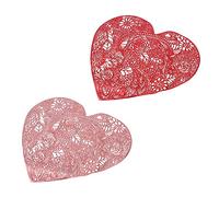 VINTORKY 2pièces Lot Table Forme de Cœur Lavables pour Table Basse pour Saint-Valentin