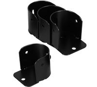 VINTORKY 4pièces Support Tringle à Rideaux de Acier Inoxydable Support Angle Robuste pour Barre de Serviette Fixation pour Tringle de Placard Installation Facile et Design Moderne Noir