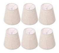 VINTORKY 6 Pièces Petit Abat-jour à Pince Mini en Tissu et Métal, Forme Tambour