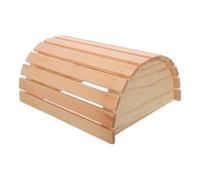 VINTORKY Abat-Jour en Lattes de Bois Khaki pour Sauna, Protecteur de Lampe Surface Lisse, Accessoire Élégant pour Hammam et Pièce Vapeur