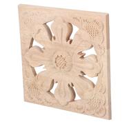 VINTORKY Applique Décorative en Bois Sculpté Européen, Légère et Facile à Monter, Ornement Carré Élégant pour Décoration Murale de Chambre à Coucher