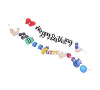VINTORKY Bannière Thème Joyeux Anniversaire pour Fête de Gym en Papier, Décoration Colorée et Solide pour Salle de Sport et Fête D'anniversaire