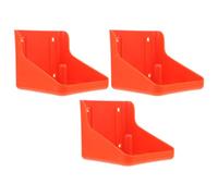 VINTORKY Boîte à Sel Épaissie pour Bétail 3 Pièces en Plastique Rouge, Support Pratique pour Blocs de Sel, Alimentation pour Bovins et Ovins en Intérieur
