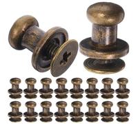 VINTORKY Boutons miniatures vintage en alliage de zinc, 20 ensembles pour meubles et tiroirs, diamètre trou 3 mm, design classique élégant, adaptés aux boîtes cadeaux