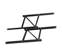 VINTORKY Cadres Pliables pour Table Basse en Fer Noir Support de Table à Thé Facile à Assembler Charnière Relevable pour Meubles 1 Paire