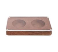 VINTORKY Coffret de présentation en Bois pour pièces commémoratives, 46 mm, avec Double Compartiment, idéal pour Exposer des pièces de Collection ou des Badges.
